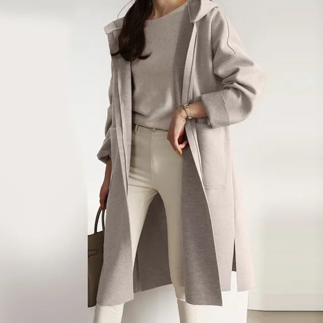 Lässig gefütterte Winterjacke mit Kapuze für Damen | Gefüttert