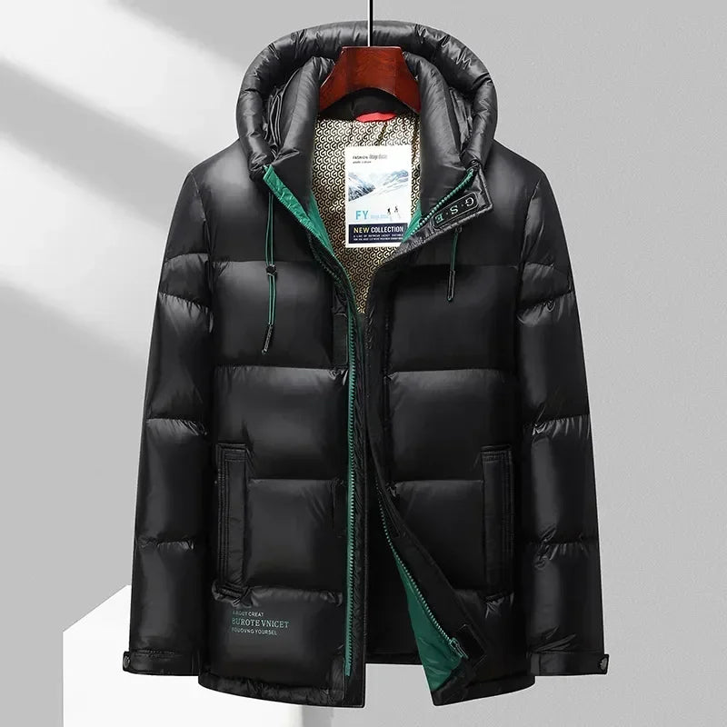Dicke Daunen Jacke mit Kapuze für Herren | Winter