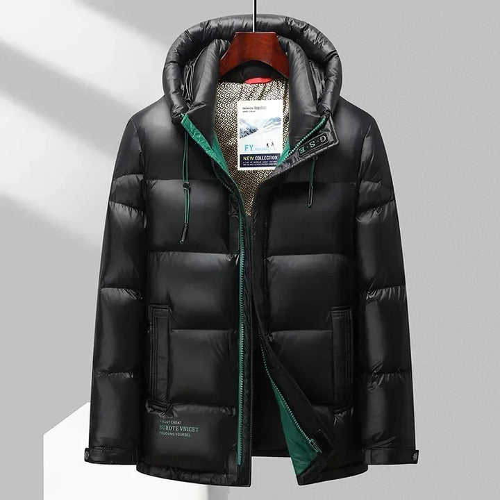 Dicke Daunen Jacke mit Kapuze für Herren | Winter