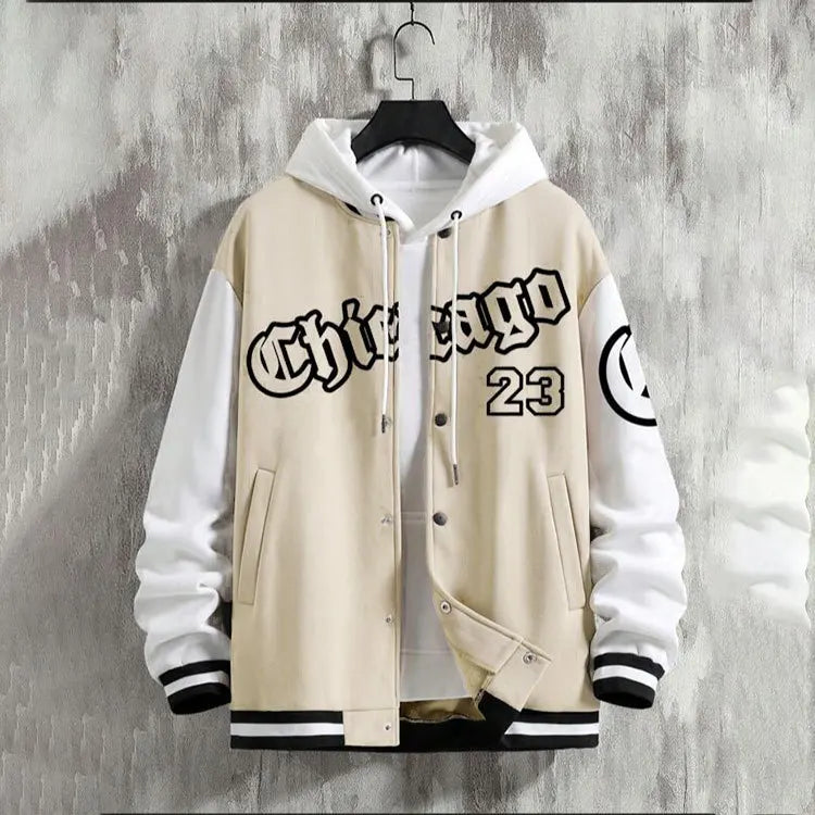 Lässige College Jacke für Herren | Schaltfläche