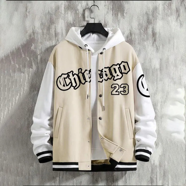 Lässige College Jacke für Herren | Schaltfläche