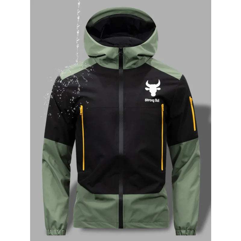 Herren Kapuzen Regen Jacke | Langarm