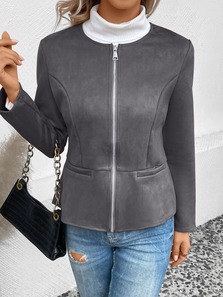 Damen Schlank Passform Übergangsjacke | Reißverschluss