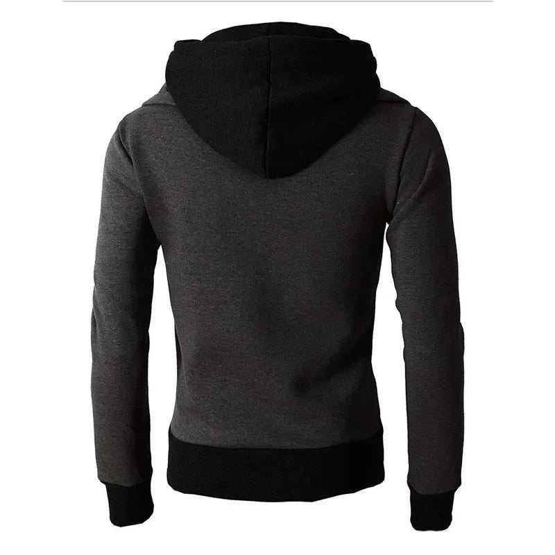 Herren-kapuzenjacke Mit Hohem Kragen Und Reißverschluss | Winter