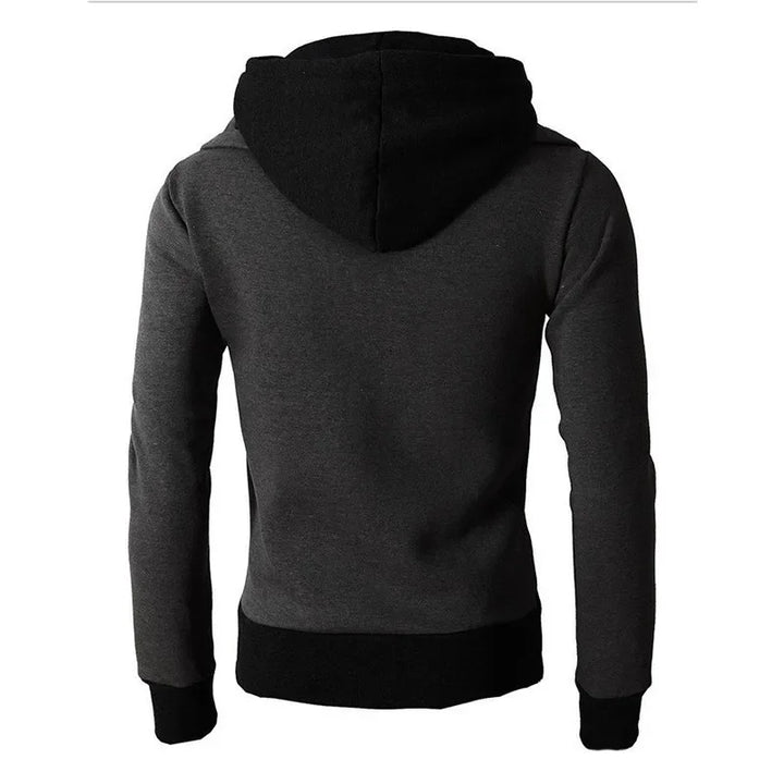 Herren-kapuzenjacke Mit Hohem Kragen Und Reißverschluss | Winter