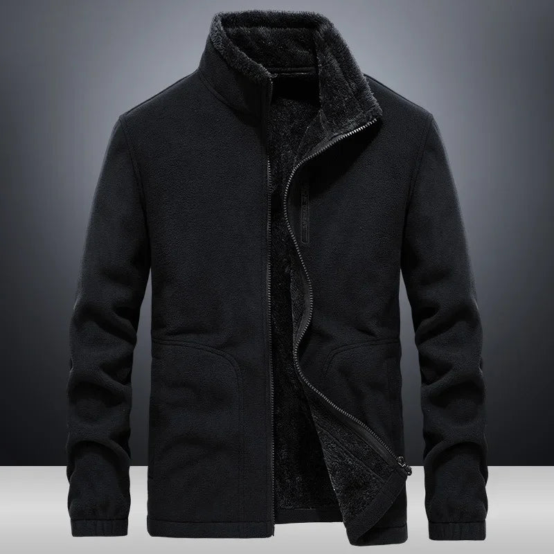 Herren Warme Fleece Jacke | Stehkragen
