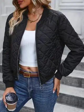 Damen-Steppjacke mit Stehkragen | Lange Ärmel