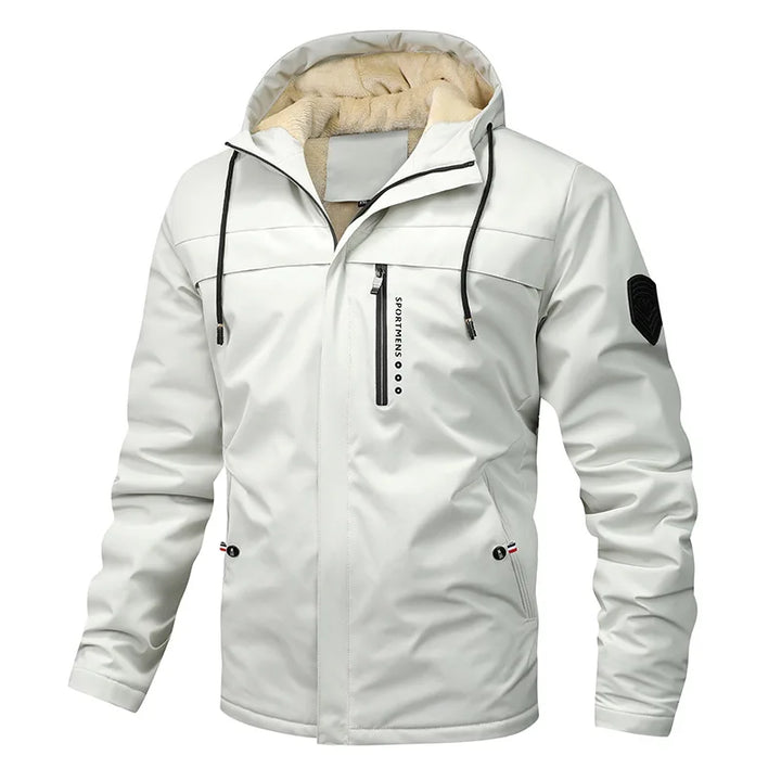 Winter Fleece Steppjacke für Herren mit Kapuze | Robust