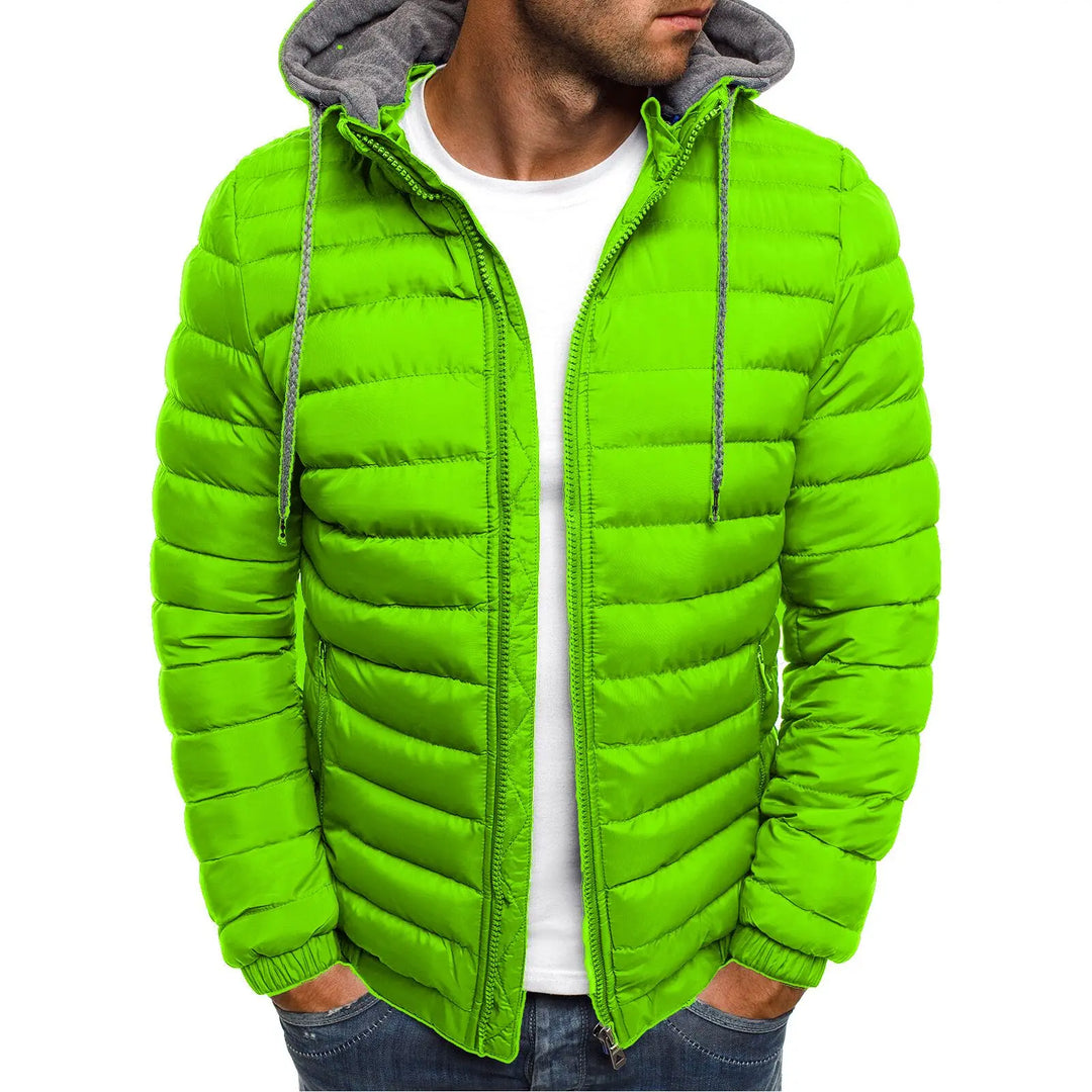 Herren Retro Daunen Jacke | Mit Kapuze