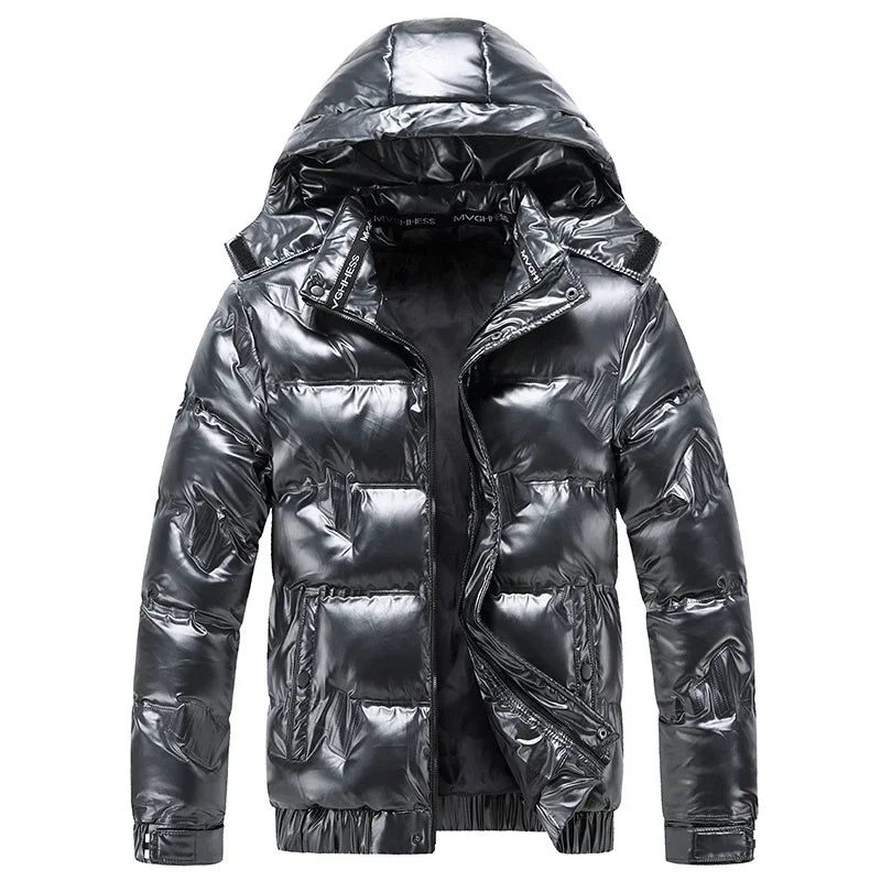 Warme Daunen Jacke für Herren | Stehkragen