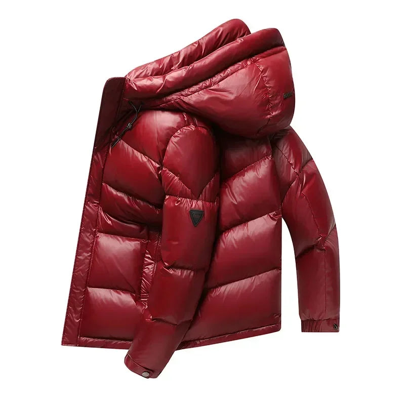 Herren Winter Daunen Jacke mit Kapuze | Kalt