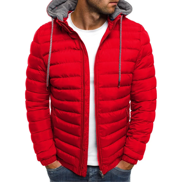 Herren Retro Daunen Jacke | Mit Kapuze