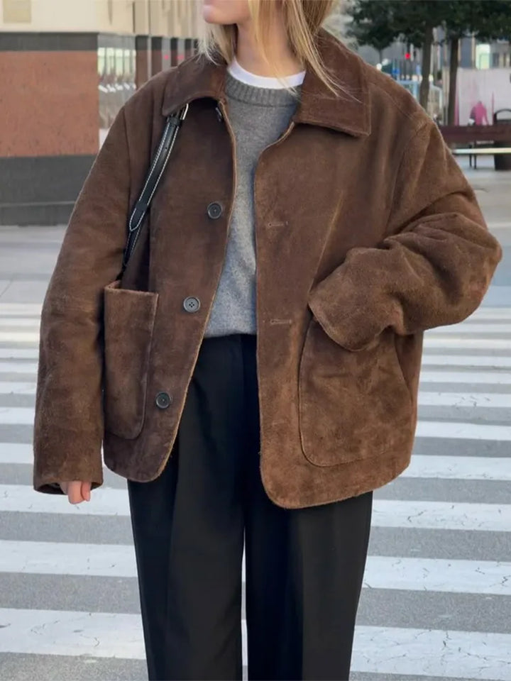 Damen Kurze Trendy Herbstjacke für Damen | Übergroß