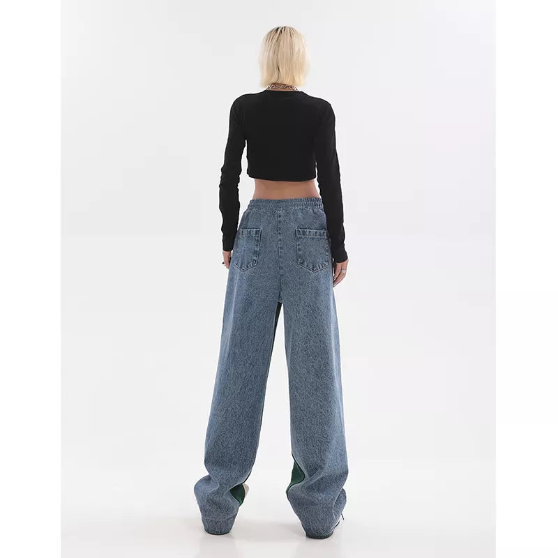 Stylische lockere Sweathose mit hoher Taille und weiten Beinen für Damen