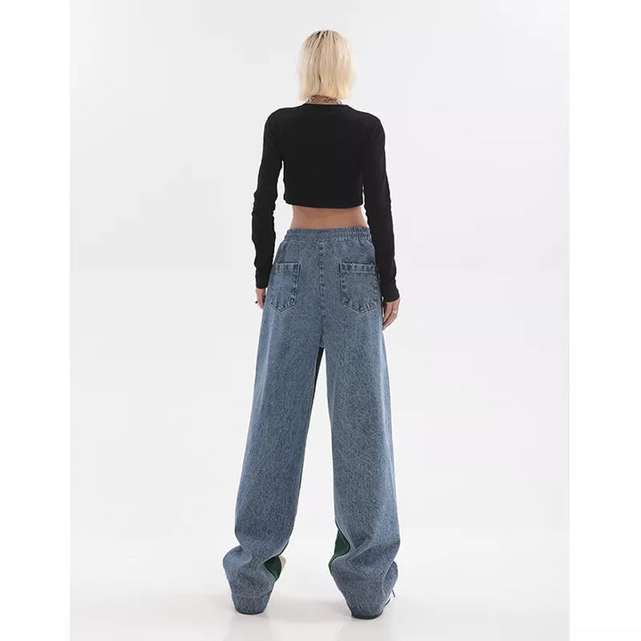 Stylische lockere Sweathose mit hoher Taille und weiten Beinen für Damen