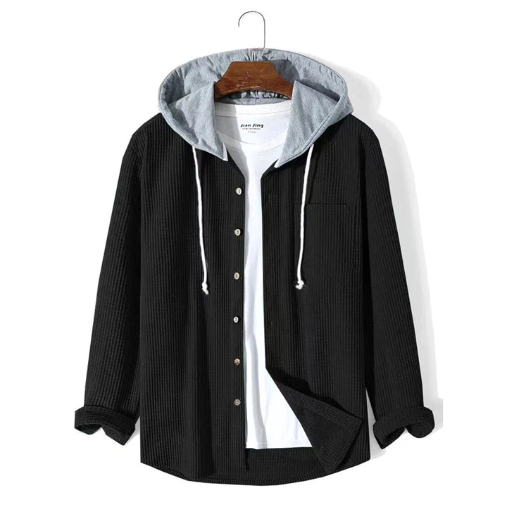 Herren Cord Jacke mit Knopfleiste | Kapuze