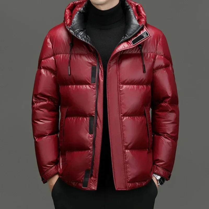 Herren Winter Daunen Jacke mit Kapuze | Kalt