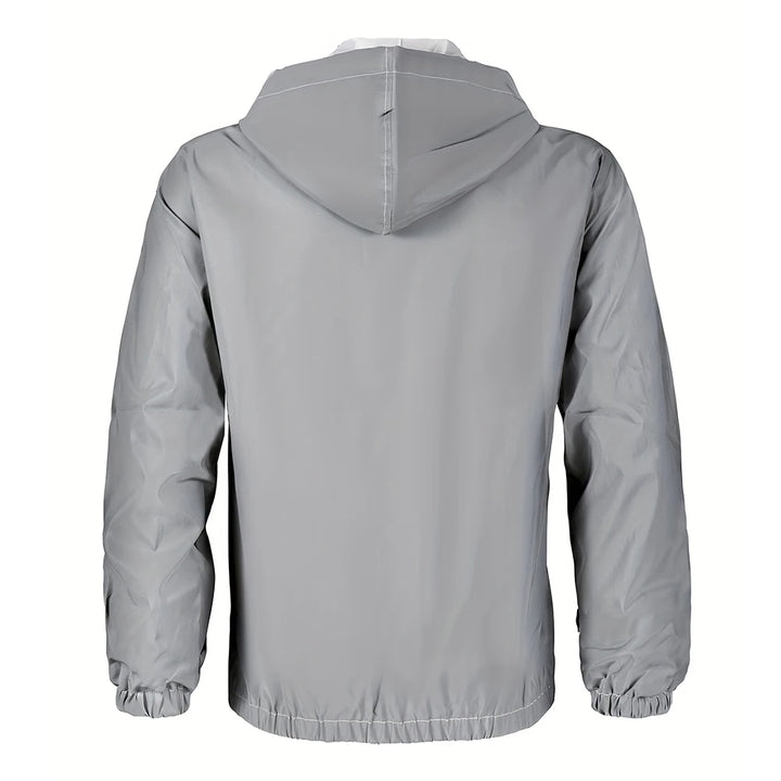 Herren Reflektierende Windjacke mit Kapuze | Gerippte Bündchen