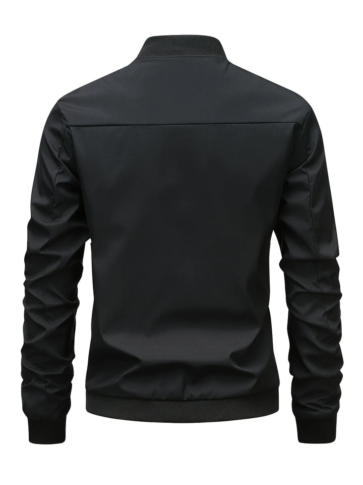 Herren übergangsjacke mit Stehkragen und Reißverschluss | Langarm