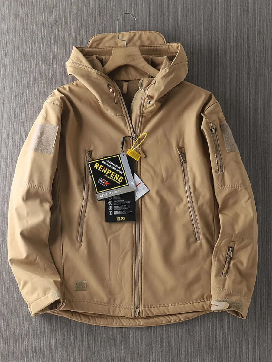 Taktische Softshell Jacke mit Kapuze für Herren | Zeitlos