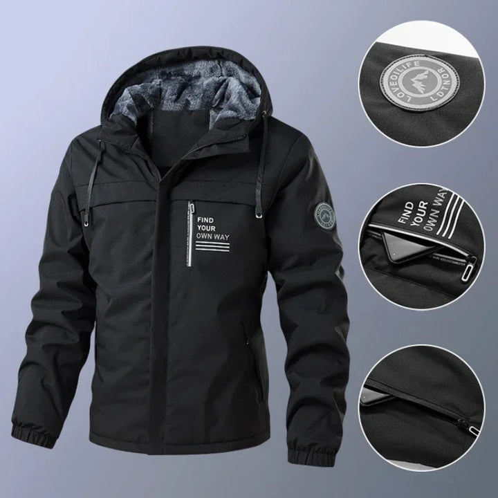 Ski Jacke mit Kapuze für Herren | Wetterfest