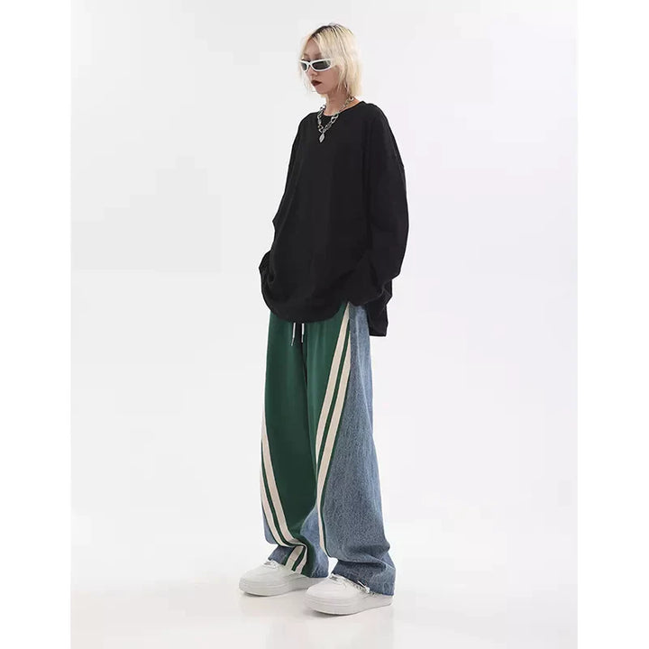 Stylische lockere Sweathose mit hoher Taille und weiten Beinen für Damen