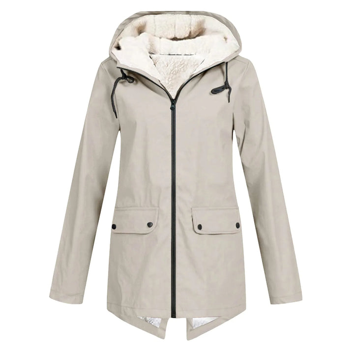 Wasserdichte Regenjacke für Damen mit warmem Futter | Warm
