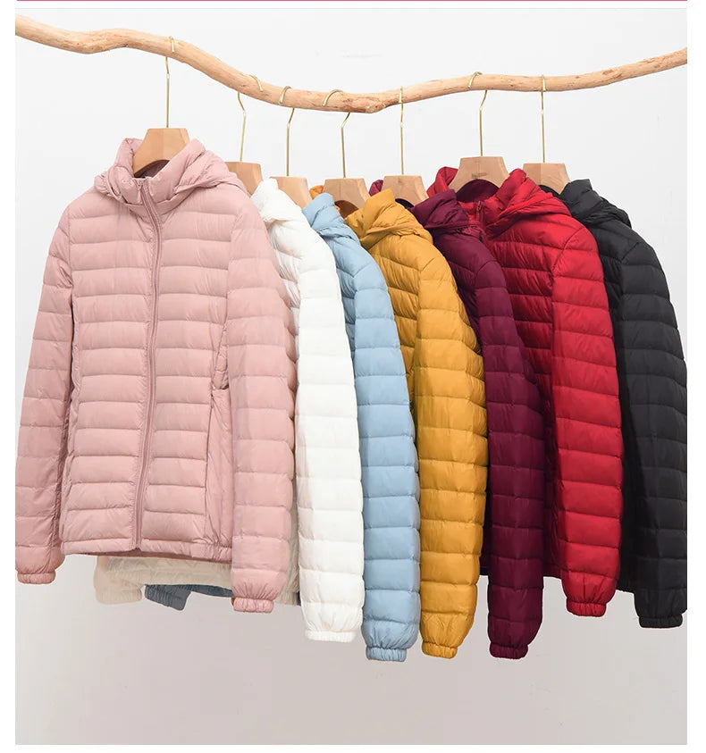 Daunen Jacke mit Kapuze für Damen | Lang