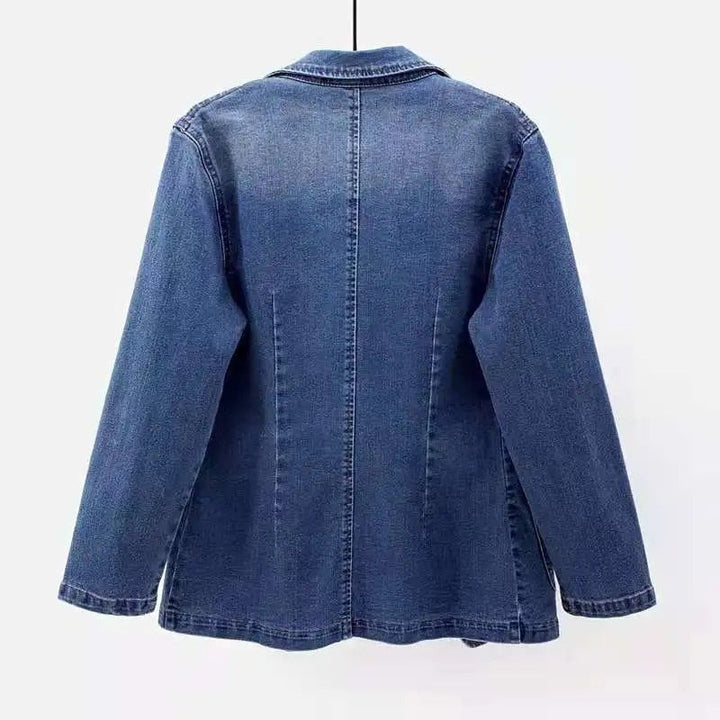 Damen Stilvoll Langarm-Blazer | Knopf Daunen