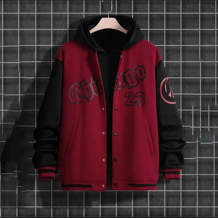 Lässige College Jacke für Herren | Schaltfläche