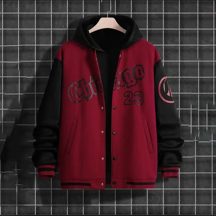 Lässige College Jacke für Herren | Schaltfläche