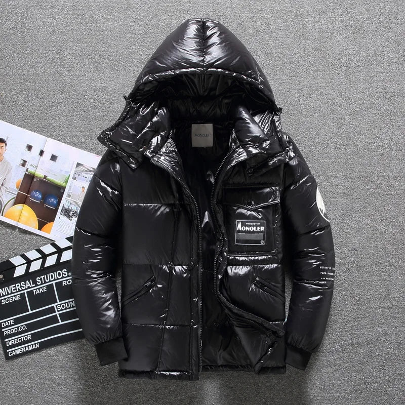 Funktionelle Daunen Jacke mit Kapuze für Herren | Vielseitig
