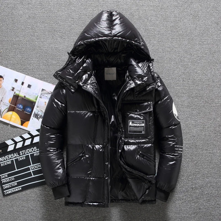 Funktionelle Daunen Jacke mit Kapuze für Herren | Vielseitig