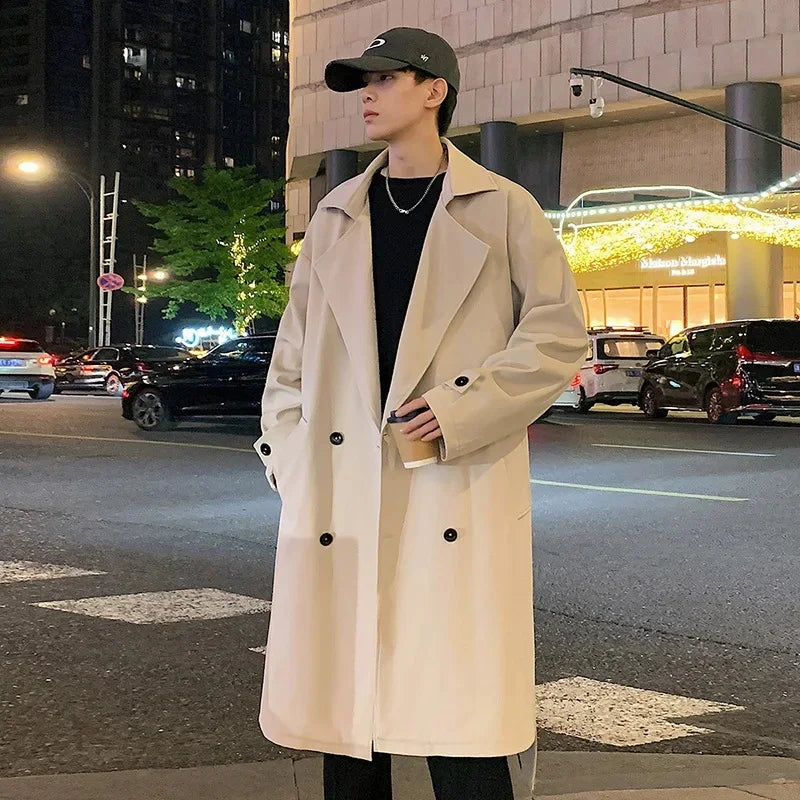 Herren Langer Trench Coat | Lange Ärmel