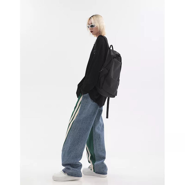 Stylische lockere Sweathose mit hoher Taille und weiten Beinen für Damen
