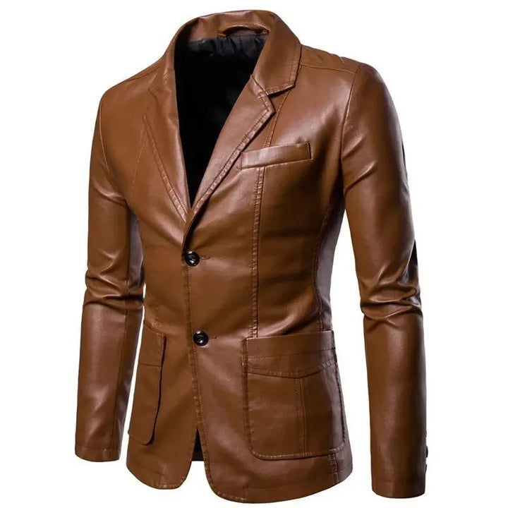 Herren Mehrere Taschen Blazer mit Knopfleiste | Lange Ärmel