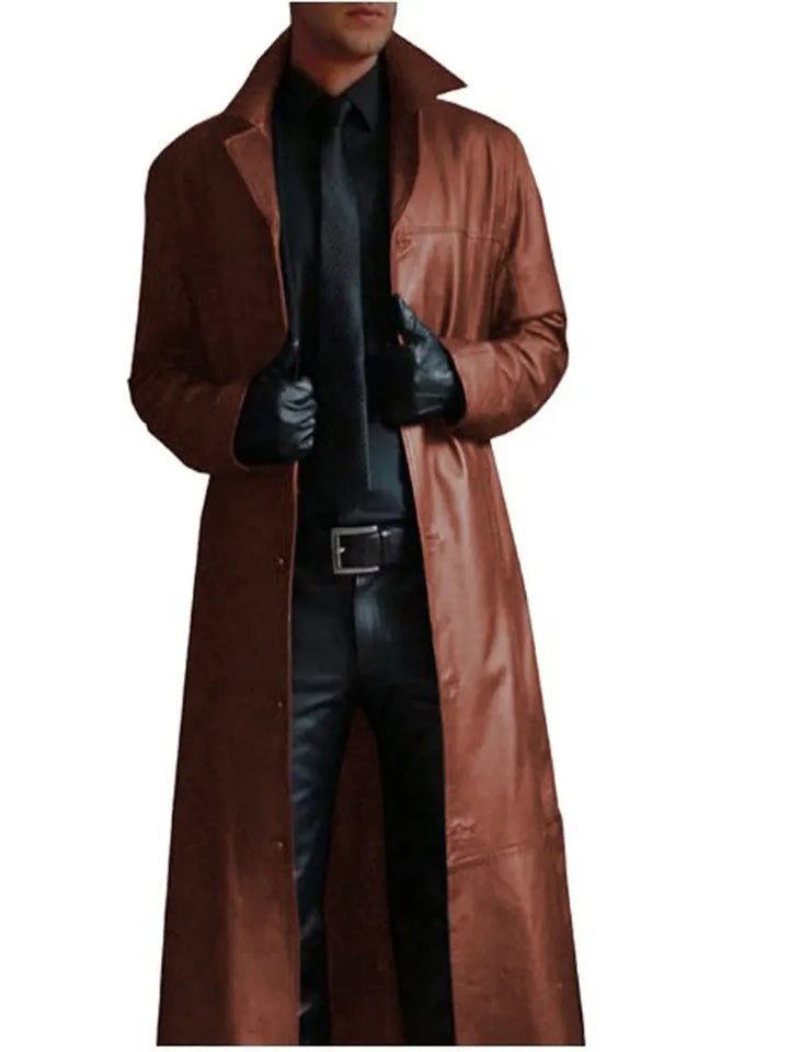 Herren-Trench Windbreaker Lang Mantel | Schmal geschnitten