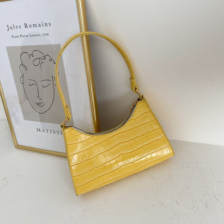 Elegante handtasche mit robustem reißverschluss und zwei trageoptionen