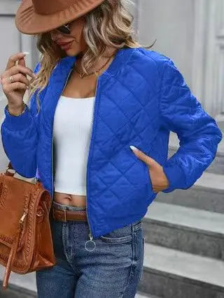 Damen-Steppjacke mit Stehkragen | Lange Ärmel