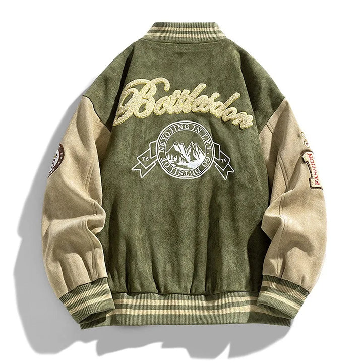 Bestickte College Jacke für Herren | Trendig