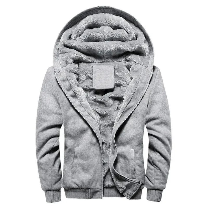 Dicke Fleece Steppjacke mit Kapuze für Herren | Funktional