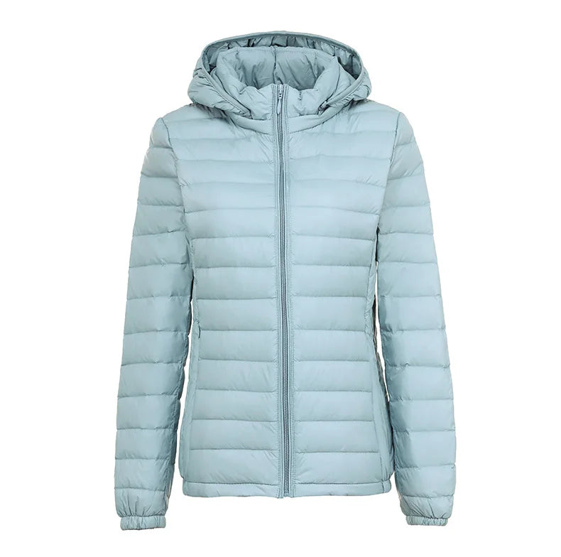 Daunen Jacke mit Kapuze für Damen | Lang