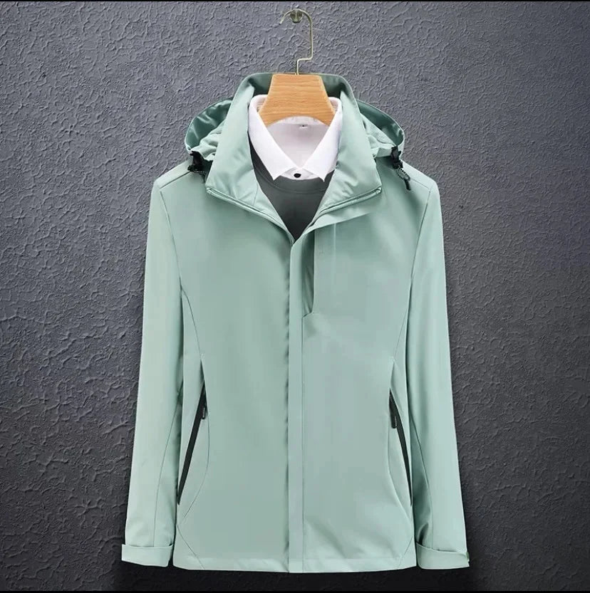 Unisex Schlank Passform Kapuze Windjacke | Reißverschluss