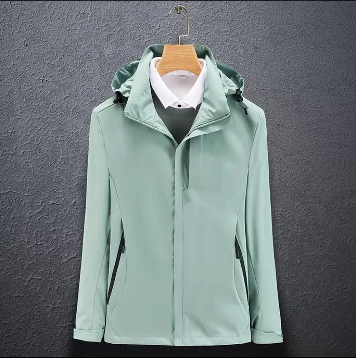Unisex Schlank Passform Kapuze Windjacke | Reißverschluss