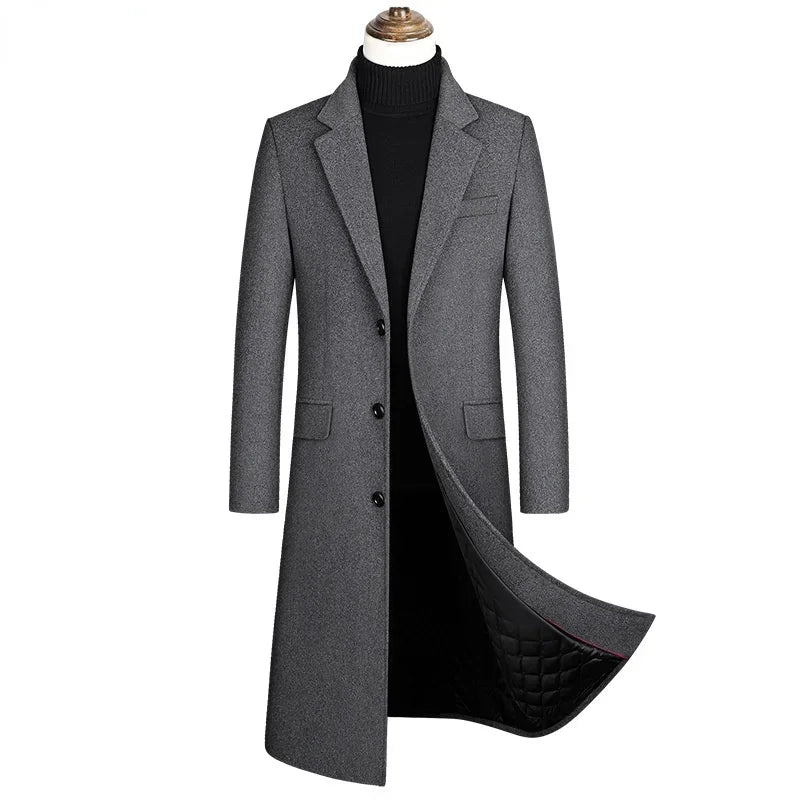 Lange Woll Jacke für Herren | Übermantel