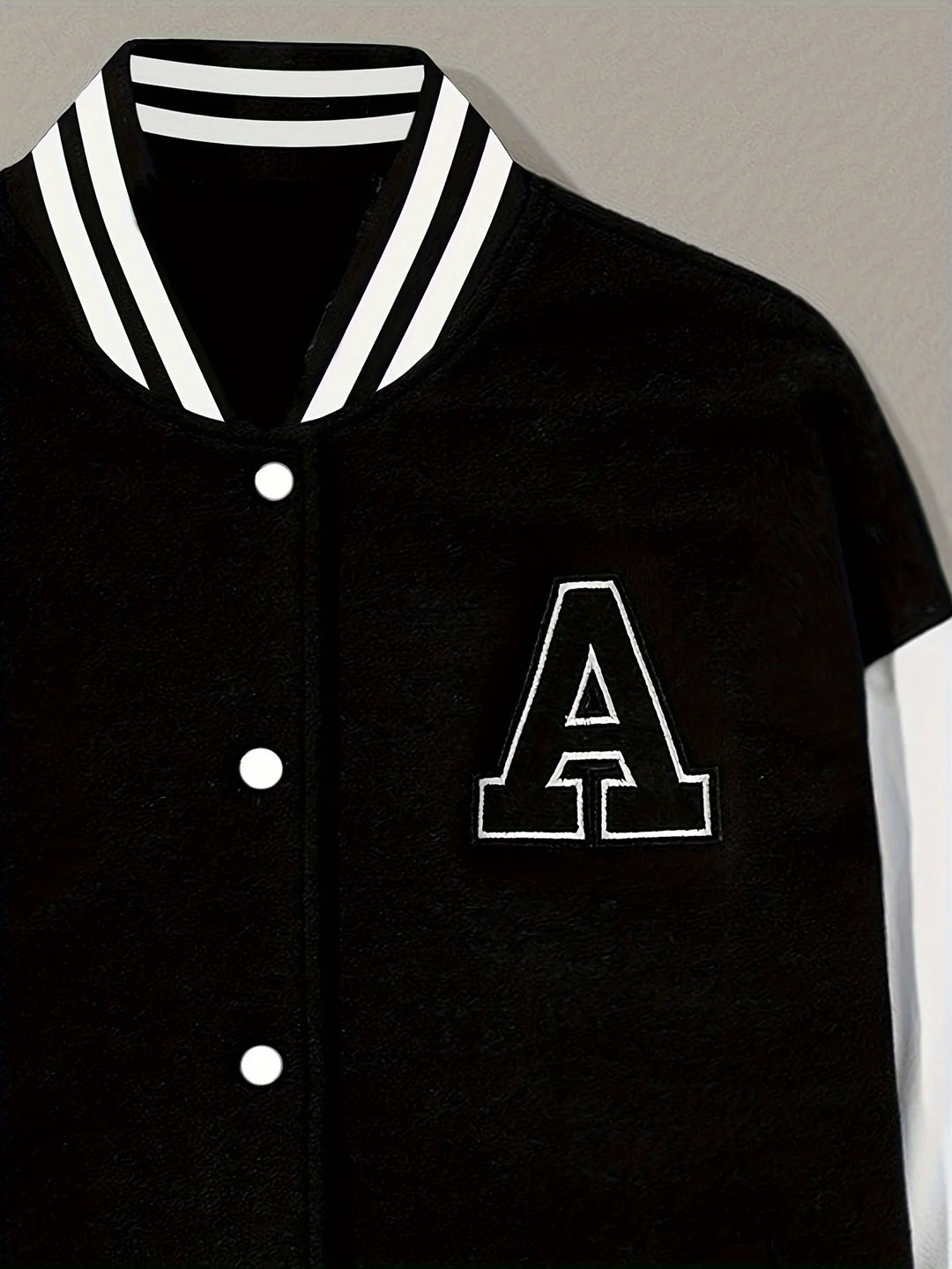 Damen College jacke mit Rippstrickärmeln | Knopfleiste
