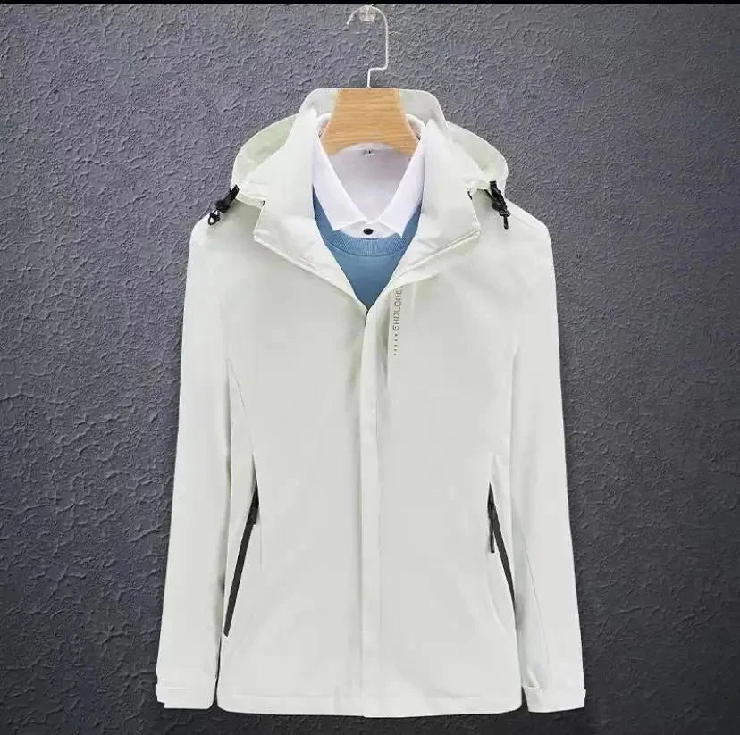 Unisex Schlank Passform Kapuze Windjacke | Reißverschluss