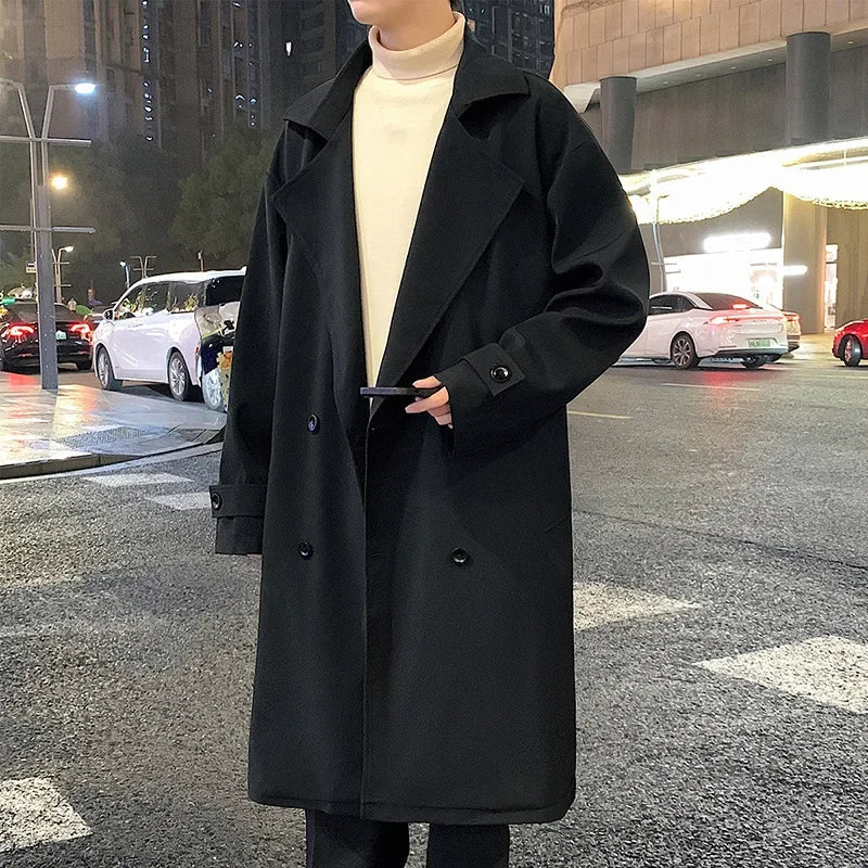 Herren Langer Trench Coat | Lange Ärmel