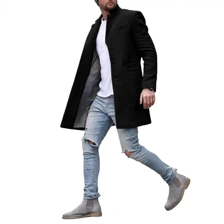 Herren Stilvoller Mantel mit Knopfleiste | Langarm