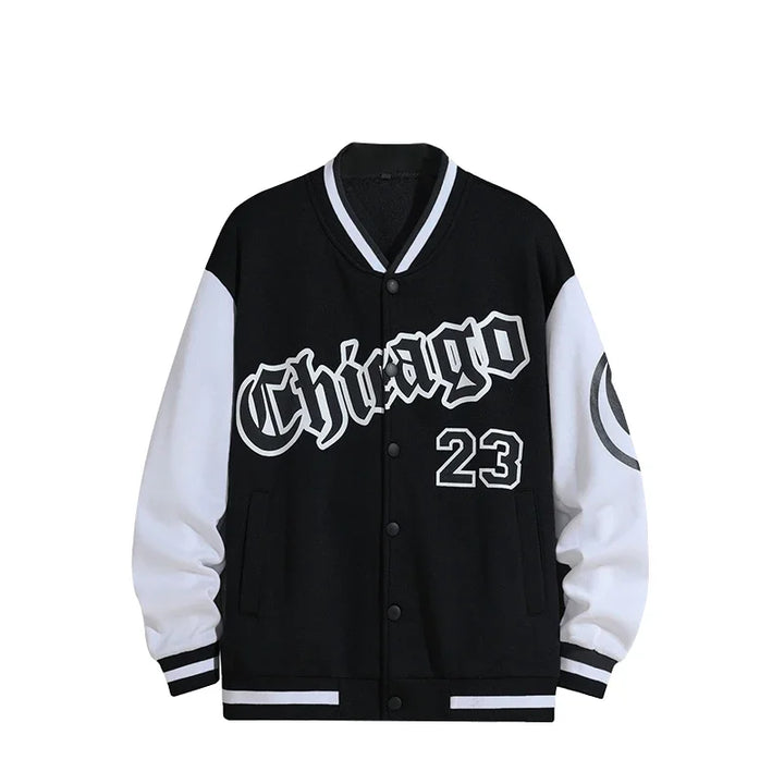Herren Bedruckte College Jacke mit Kapuze | Langarm